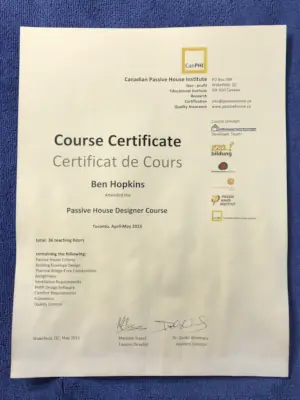 Passive House Designer Course: Canadian Passive House Institute