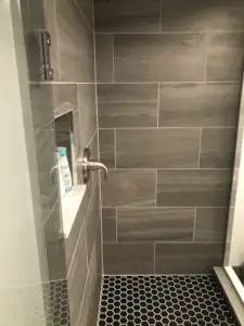Porcelain tile is a low-cost, durable and highly attractive finish for any bathroom.