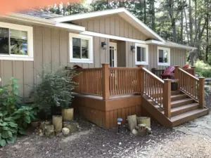 This cottage building project capitalized on significant unrealized opportunities in the existing building and this Muskoka property.