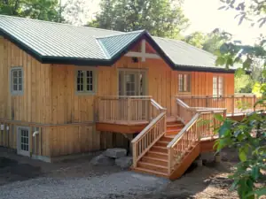 Artists rendering of the approach to the Cozy on the River House.